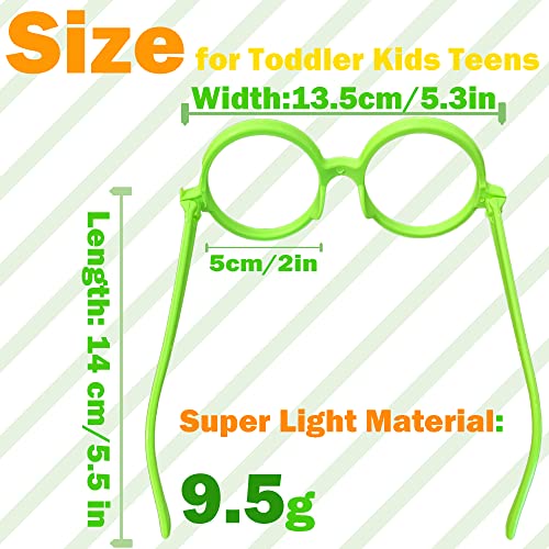 [Pack of 2]Mirabel Costume Glasses Green Curly Brown Wig Hair Cosplay Props for Adults Kids