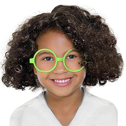 [Pack of 2]Mirabel Costume Glasses Green Curly Brown Wig Hair Cosplay Props for Adults Kids