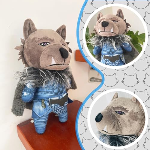 Liokoon Blaidd Werewolf Figure Ring Merch Wolf Doll Plush Stuffed Dress Up Wolf Man Toy Gift 9'' Aged 15+