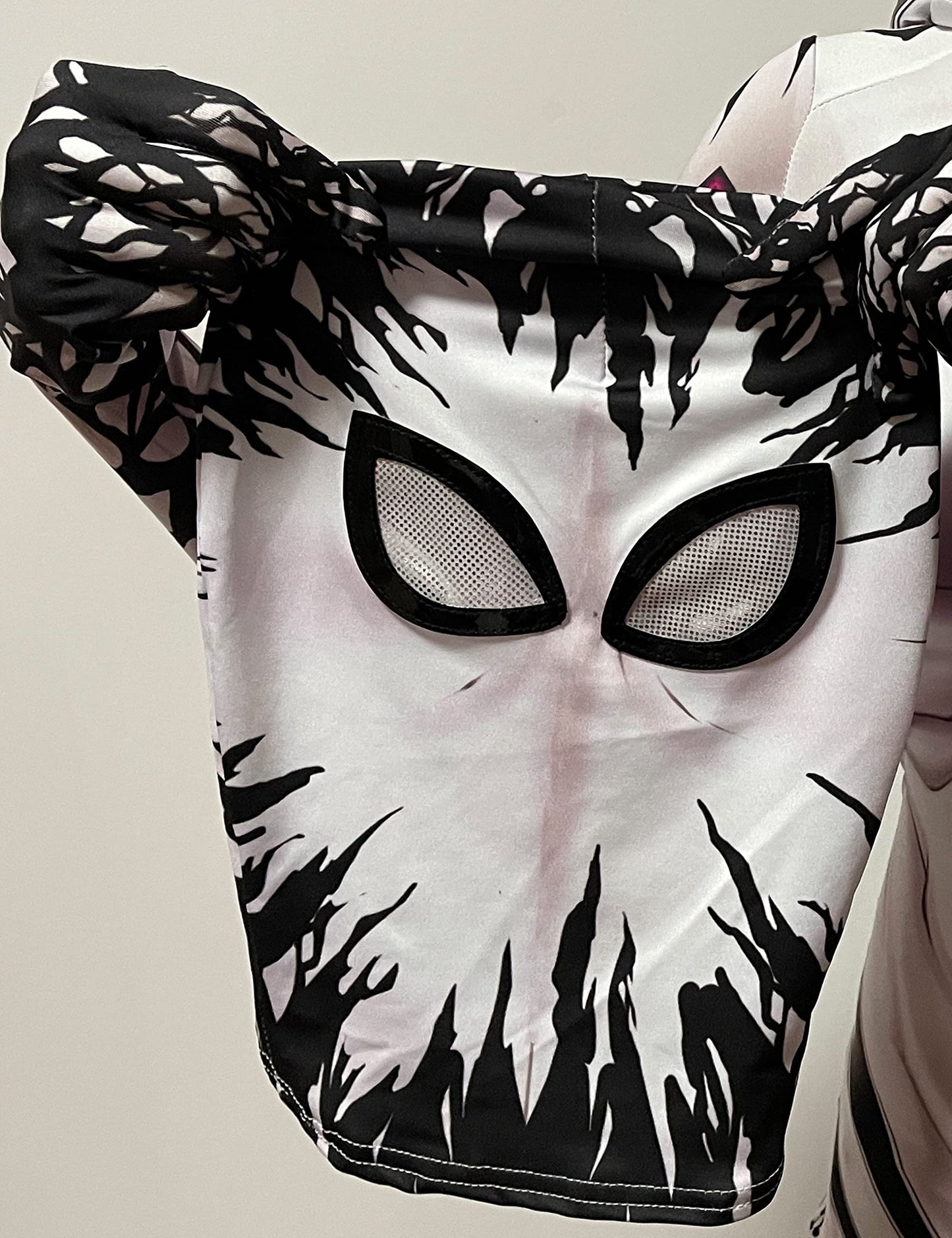 Liokoon Girls Spider Costume Kids White Spider Superhero Cosplay Mask Jumpsuit Bodysuit for Kids Toddler Girls Aged 3-12(Kids-S)